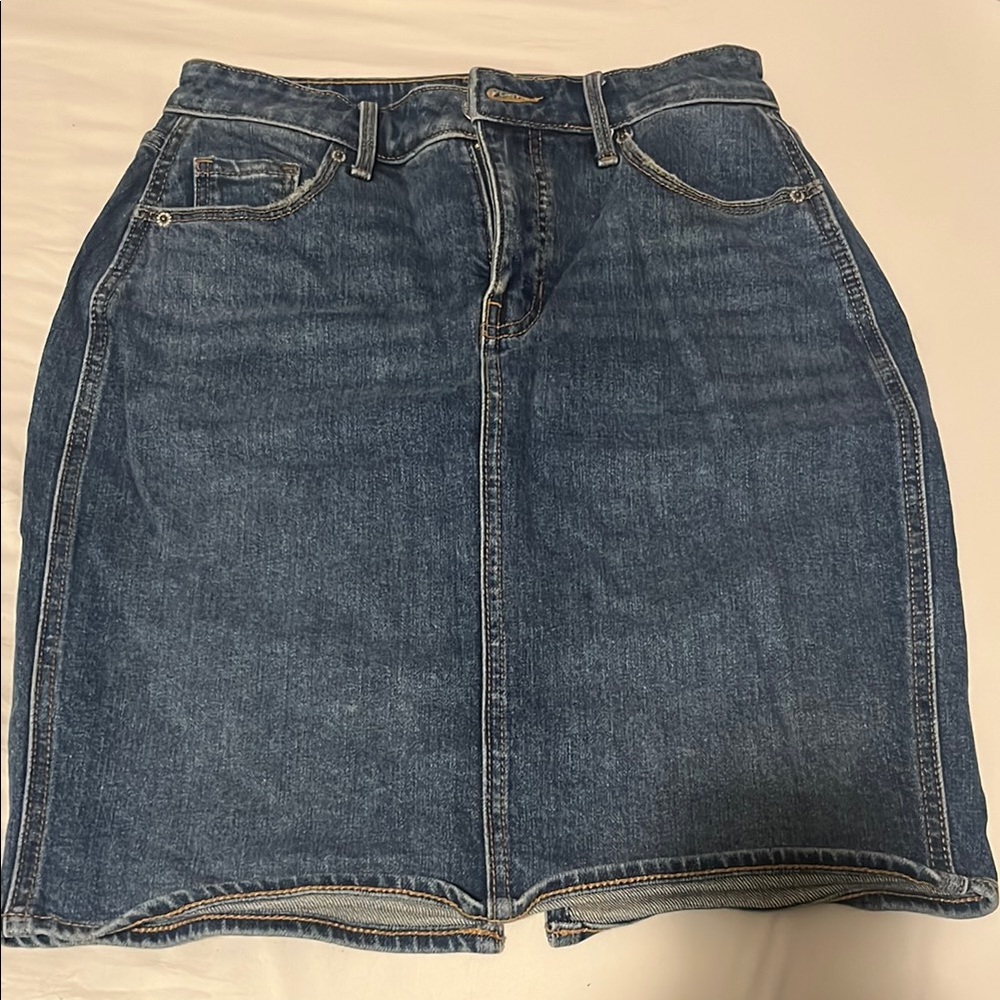 Blue Mini Pencil Skirt for Casual Occasions